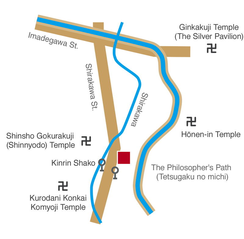 Villa Honenin Nishi Map