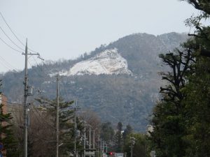 大文字山の雪文字